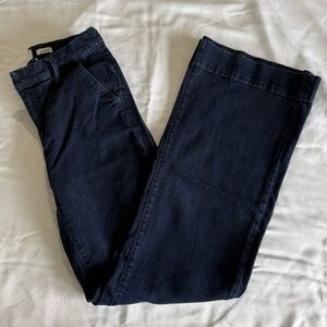 Trouser-Style Wide Leg Jeans